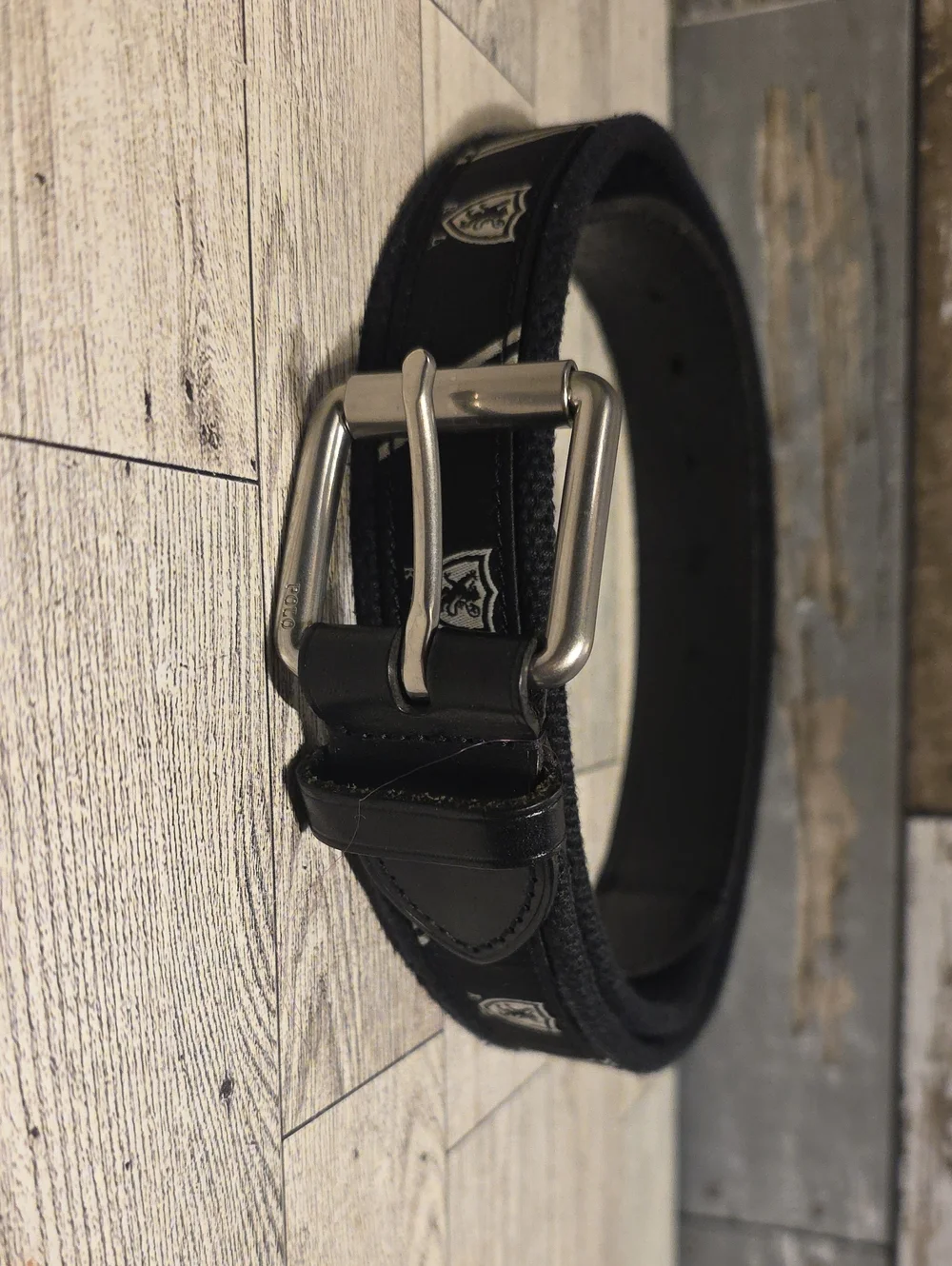 Ralph Lauren Polo Men's Black Casual Belt with Metal Buckle